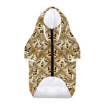 Egyptian Hieroglyphs Pattern Print Dog Zip Up Hoodie