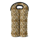 Egyptian Hieroglyphs Pattern Print Double Neoprene Wine Tote
