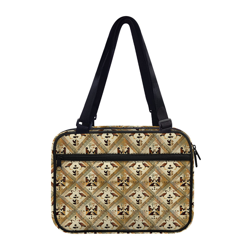 Egyptian Hieroglyphs Pattern Print Double Strap Bible Bag