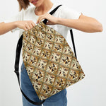 Egyptian Hieroglyphs Pattern Print Drawstring Backpack