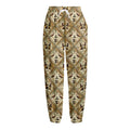 Egyptian Hieroglyphs Pattern Print Fleece Lined Knit Pants