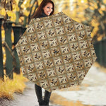 Egyptian Hieroglyphs Pattern Print Foldable Umbrella