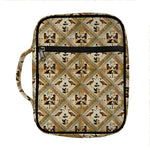 Egyptian Hieroglyphs Pattern Print Front Pocket Bible Bag