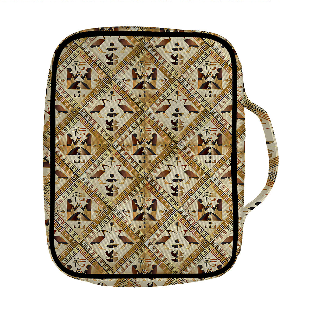 Egyptian Hieroglyphs Pattern Print Front Pocket Bible Bag