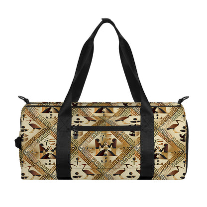 Egyptian Hieroglyphs Pattern Print Gym Bag