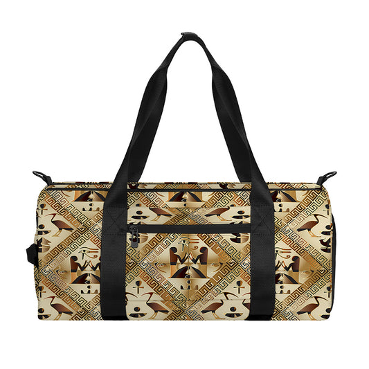 Egyptian Hieroglyphs Pattern Print Gym Bag