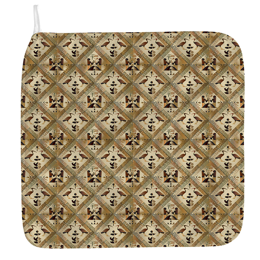 Egyptian Hieroglyphs Pattern Print Hand Towel