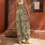 Egyptian Hieroglyphs Pattern Print Harem Pants