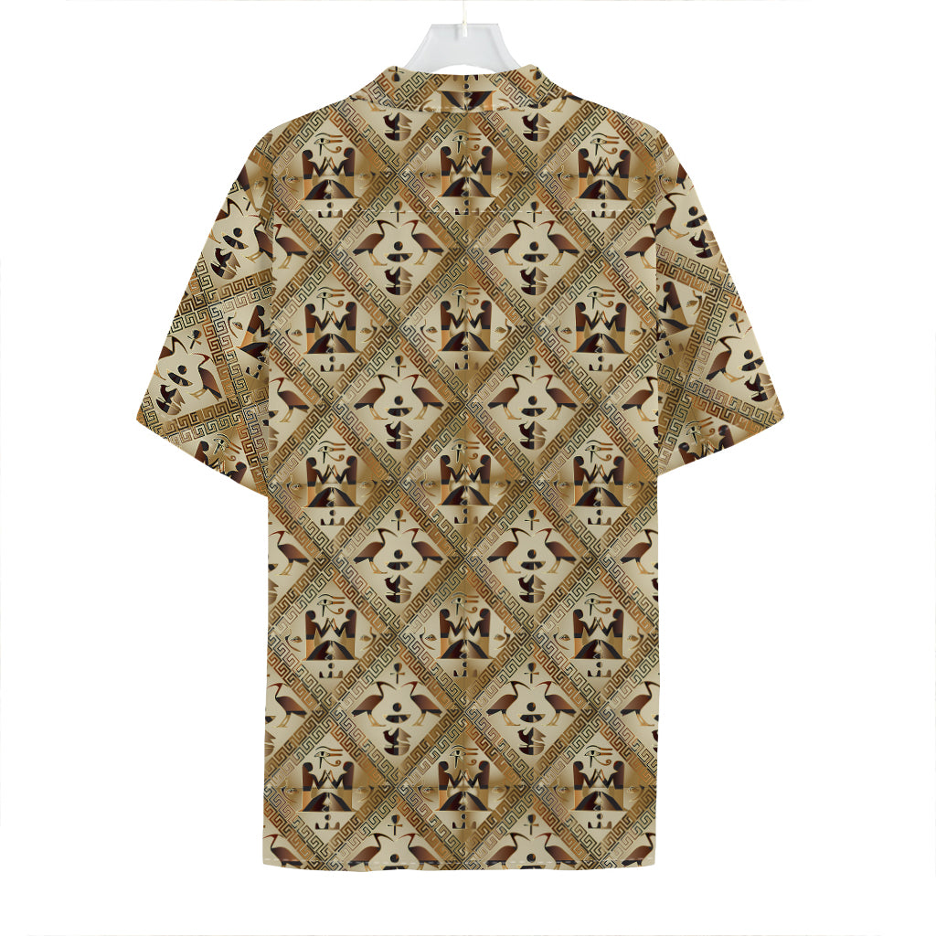 Egyptian Hieroglyphs Pattern Print Hawaiian Shirt