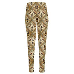 Egyptian Hieroglyphs Pattern Print High-Waisted Pocket Leggings