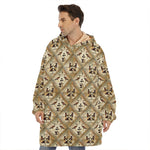 Egyptian Hieroglyphs Pattern Print Hoodie Blanket