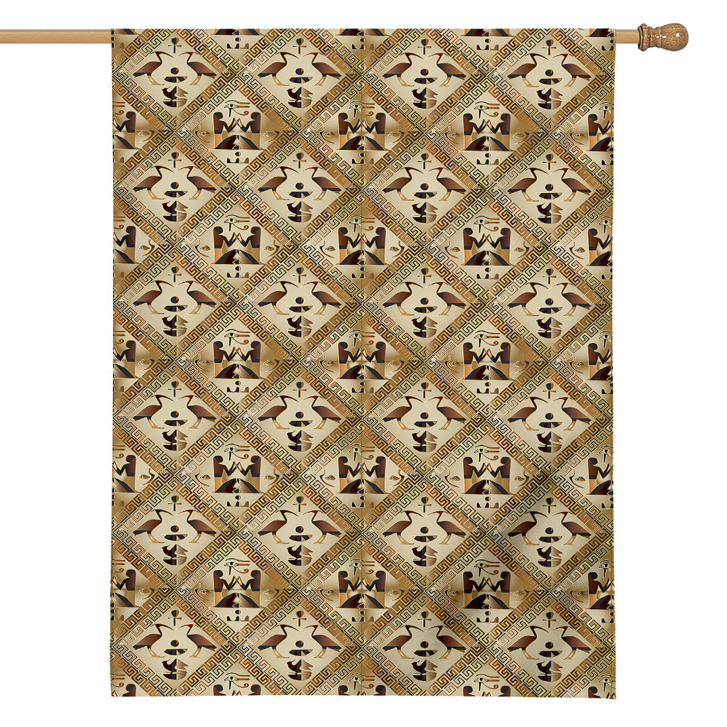 Egyptian Hieroglyphs Pattern Print House Flag