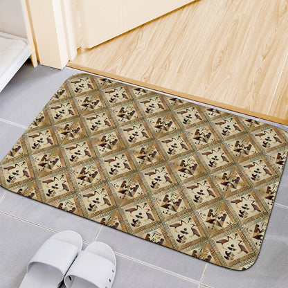 Egyptian Hieroglyphs Pattern Print Indoor Door Mat