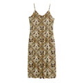 Egyptian Hieroglyphs Pattern Print Jersey Midi Cami Dress