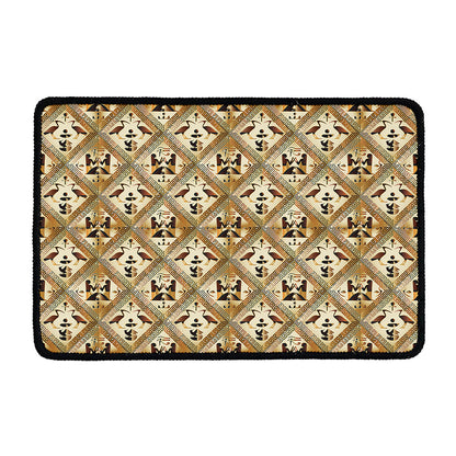 Egyptian Hieroglyphs Pattern Print Kitchen Mat