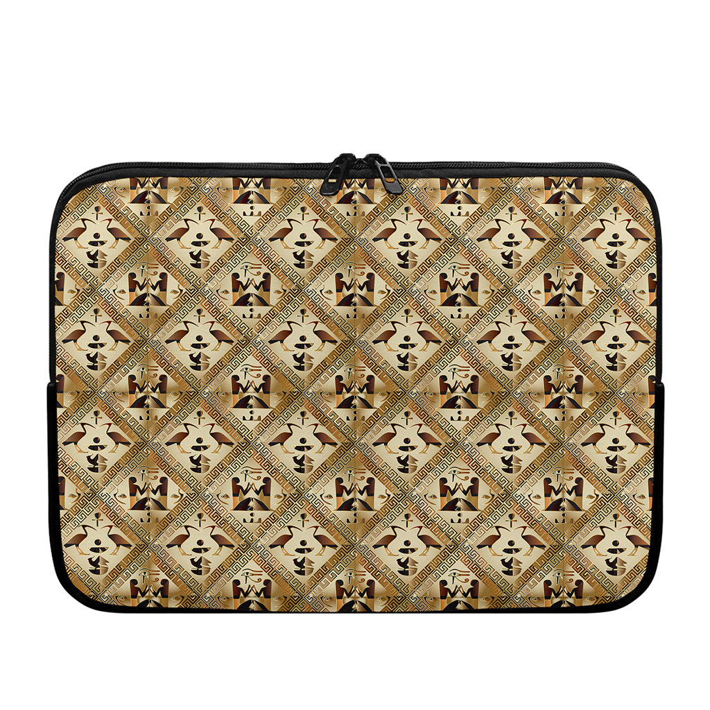 Egyptian Hieroglyphs Pattern Print Laptop Sleeve