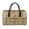 Egyptian Hieroglyphs Pattern Print Leather Duffel Bag
