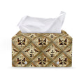 Egyptian Hieroglyphs Pattern Print Leather Tissue Box Cover