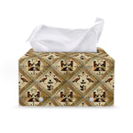 Egyptian Hieroglyphs Pattern Print Leather Tissue Box Cover