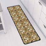 Egyptian Hieroglyphs Pattern Print Long Kitchen Mat