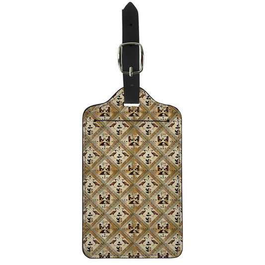 Egyptian Hieroglyphs Pattern Print Luggage Tag