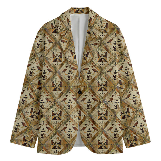 Egyptian Hieroglyphs Pattern Print Men's Blazer