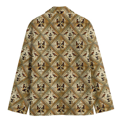 Egyptian Hieroglyphs Pattern Print Men's Blazer