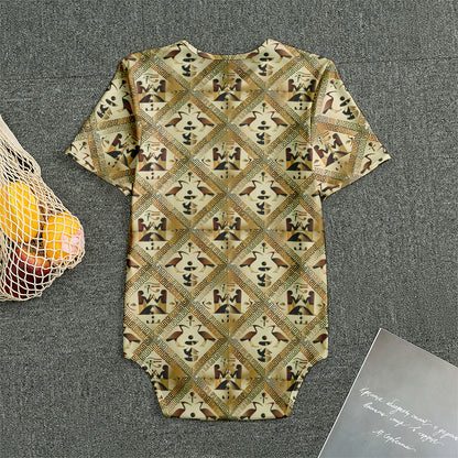 Egyptian Hieroglyphs Pattern Print Men's Bodysuit