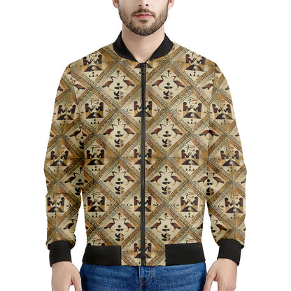 Egyptian Hieroglyphs Pattern Print Men's Bomber Jacket