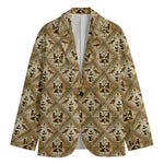 Egyptian Hieroglyphs Pattern Print Men's Cotton Blazer