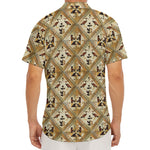 Egyptian Hieroglyphs Pattern Print Men's Deep V-Neck Shirt
