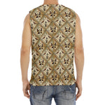 Egyptian Hieroglyphs Pattern Print Men's Fitness Tank Top