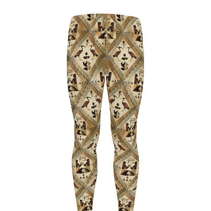 Egyptian Hieroglyphs Pattern Print Men's leggings