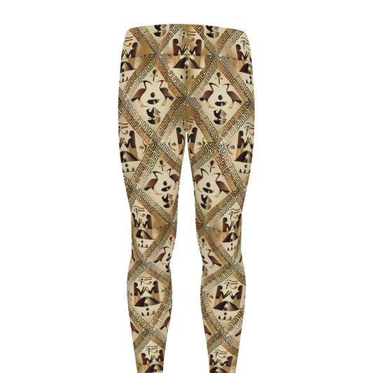 Egyptian Hieroglyphs Pattern Print Men's leggings
