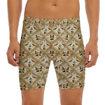 Egyptian Hieroglyphs Pattern Print Men's Long Boxer Briefs