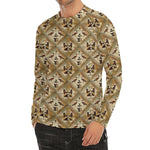 Egyptian Hieroglyphs Pattern Print Men's Long Sleeve Rash Guard