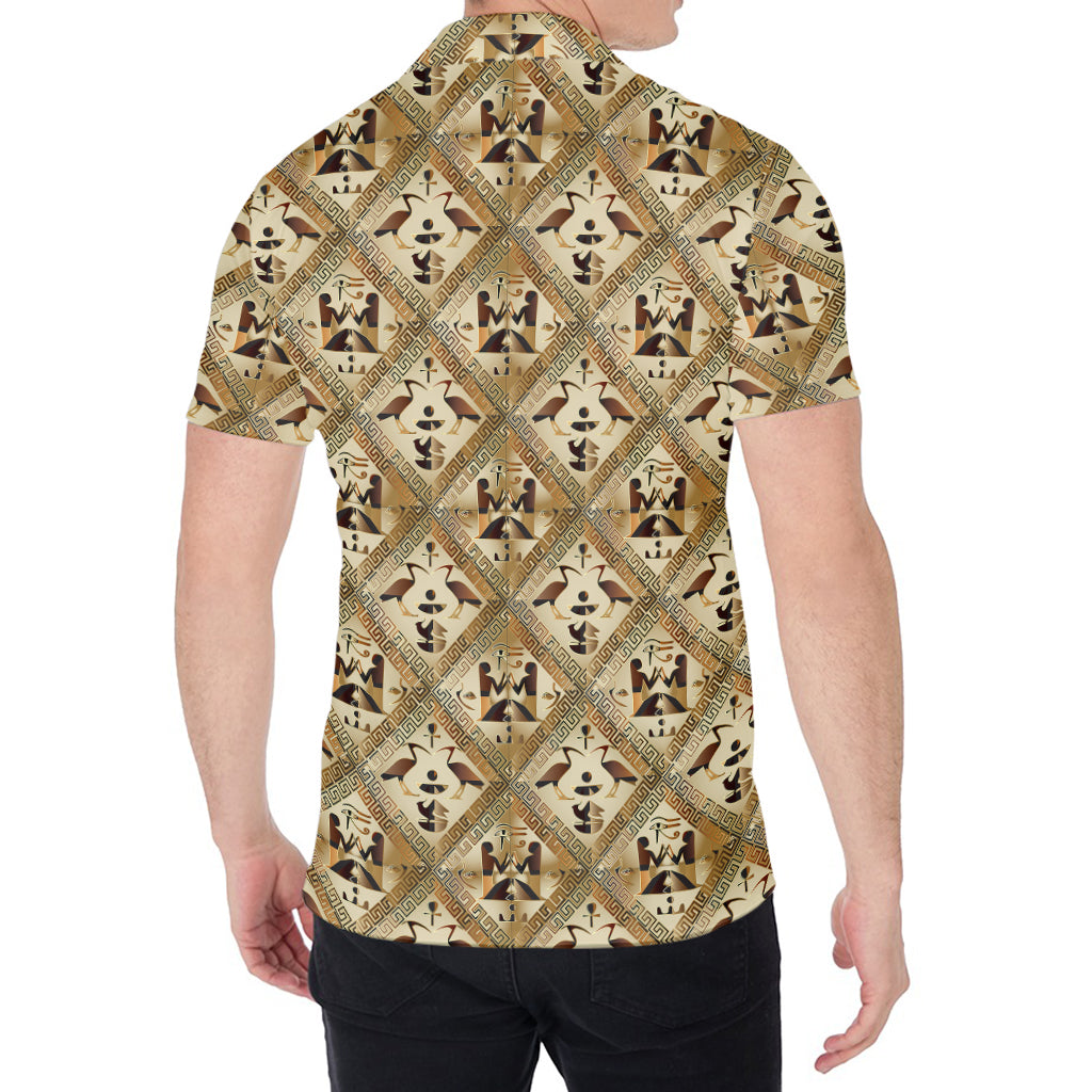 Egyptian Hieroglyphs Pattern Print Men's Shirt