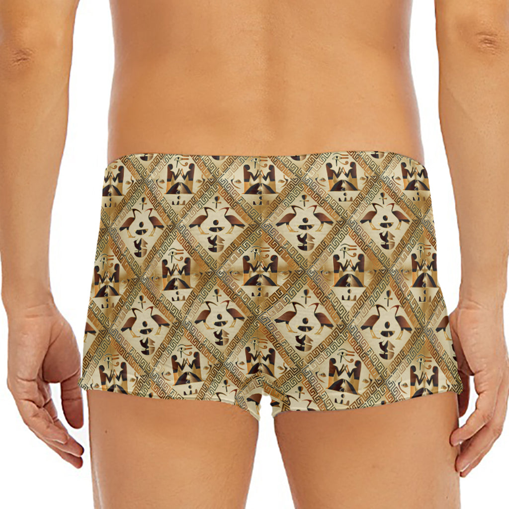 Egyptian Hieroglyphs Pattern Print Men's Short Boxer Briefs