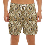 Egyptian Hieroglyphs Pattern Print Men's Split Running Shorts