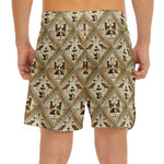Egyptian Hieroglyphs Pattern Print Men's Split Running Shorts