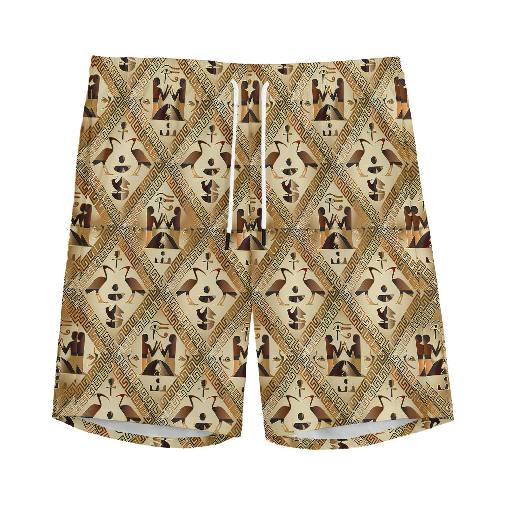 Egyptian Hieroglyphs Pattern Print Men's Sports Shorts