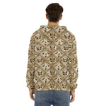 Egyptian Hieroglyphs Pattern Print Men's Velvet Pullover Hoodie