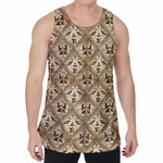 Egyptian Hieroglyphs Pattern Print Men's Velvet Tank Top