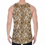 Egyptian Hieroglyphs Pattern Print Men's Velvet Tank Top