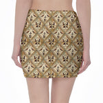 Egyptian Hieroglyphs Pattern Print Pencil Mini Skirt