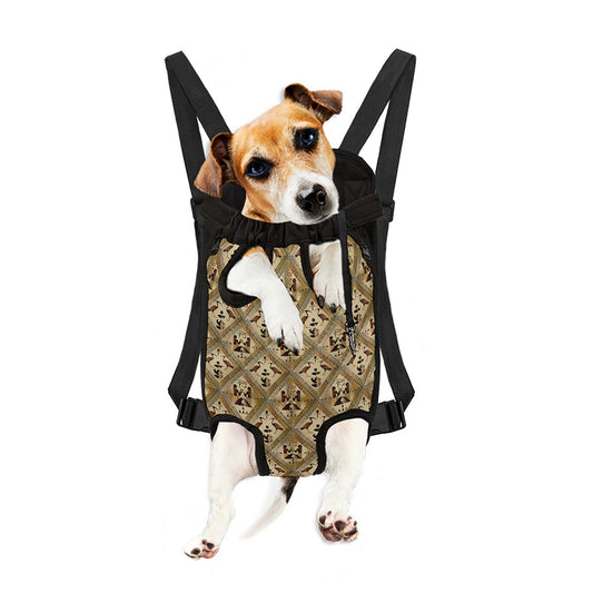 Egyptian Hieroglyphs Pattern Print Pet Carrier Backpack