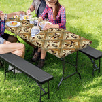 Egyptian Hieroglyphs Pattern Print Picnic Table Cover