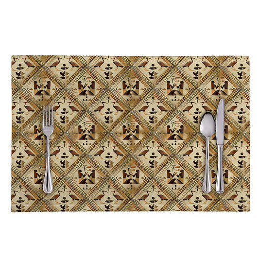 Egyptian Hieroglyphs Pattern Print Placemat