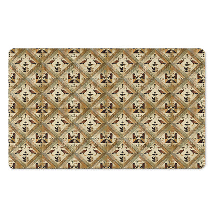 Egyptian Hieroglyphs Pattern Print Polyester Doormat