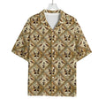 Egyptian Hieroglyphs Pattern Print Rayon Hawaiian Shirt